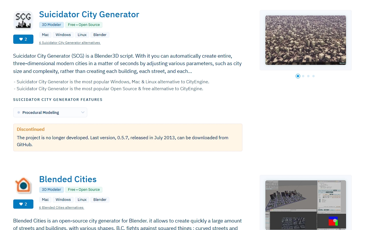 alternativeto.net-CityEngine使用论坛-软件技术-ArcGIS CityEngine中文网社区