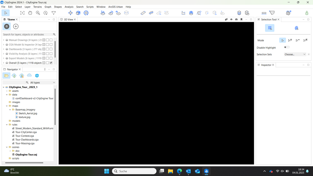 ArcGIS CityEngine出现黑色背景3D场景窗口没有内容-软件使用论坛-ArcGIS CityEngine-CityEngine城市引擎
